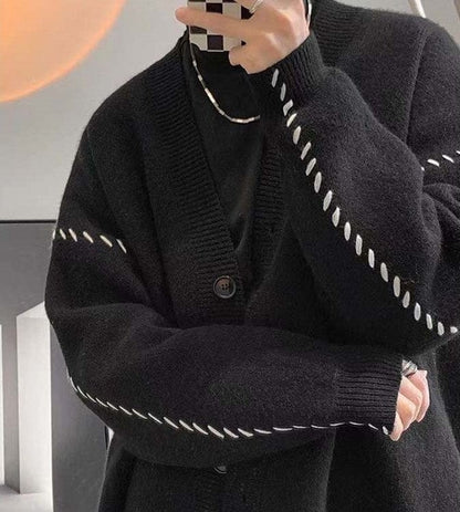 CD | Pulover cardigan cu decolteu în V Vintage