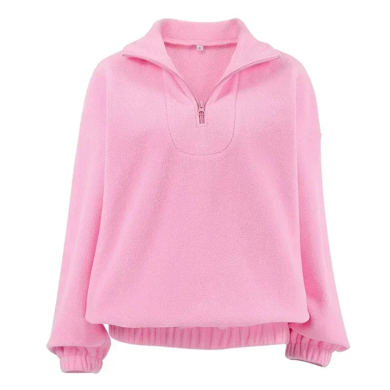 CD | Pulover fleece cu jumătate de fermoar
