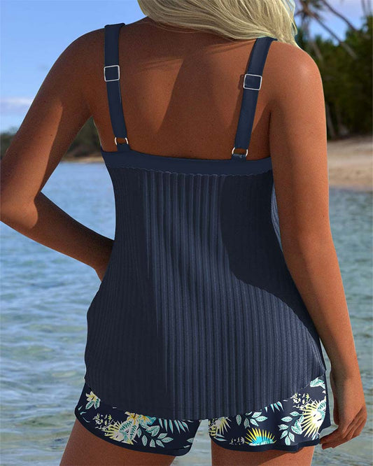 CD | Tankini Pantaloni scurți de baie din două piese cu dungi