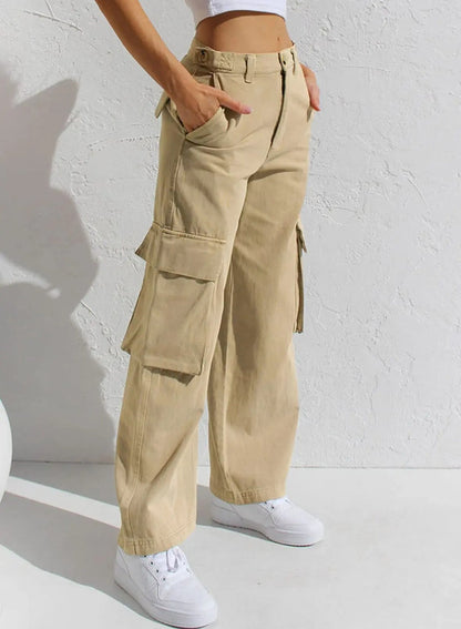 CD | Pantaloni cargo largi pentru femei