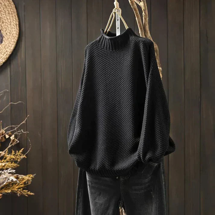 CD | Pulover cu gât rotund din tricot gros