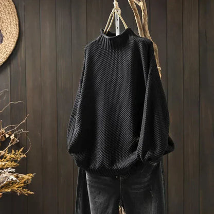 CD | Pulover cu gât rotund din tricot gros