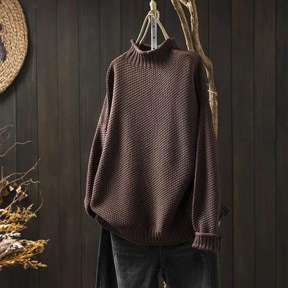 CD | Pulover cu gât rotund din tricot gros
