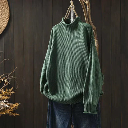 CD | Pulover cu gât rotund din tricot gros