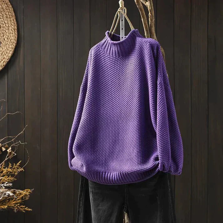 CD | Pulover cu gât rotund din tricot gros