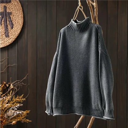 CD | Pulover cu gât rotund din tricot gros