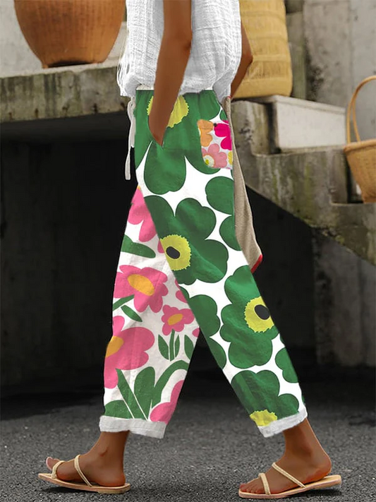 CD | Pantaloni casual imprimate pentru femei