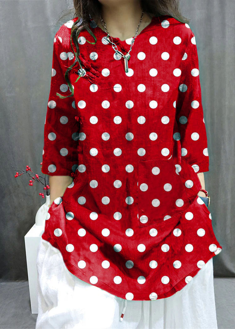 Red polka dots/Ships 15 Days