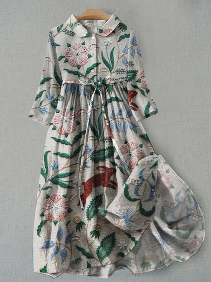 CD | Rochie maxi din flori cu nasturi