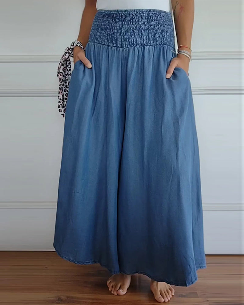 CD | Pantaloni largi cu talie elastică