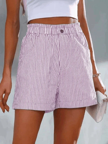 CD | Pantaloni scurți casual cu model în dungi
