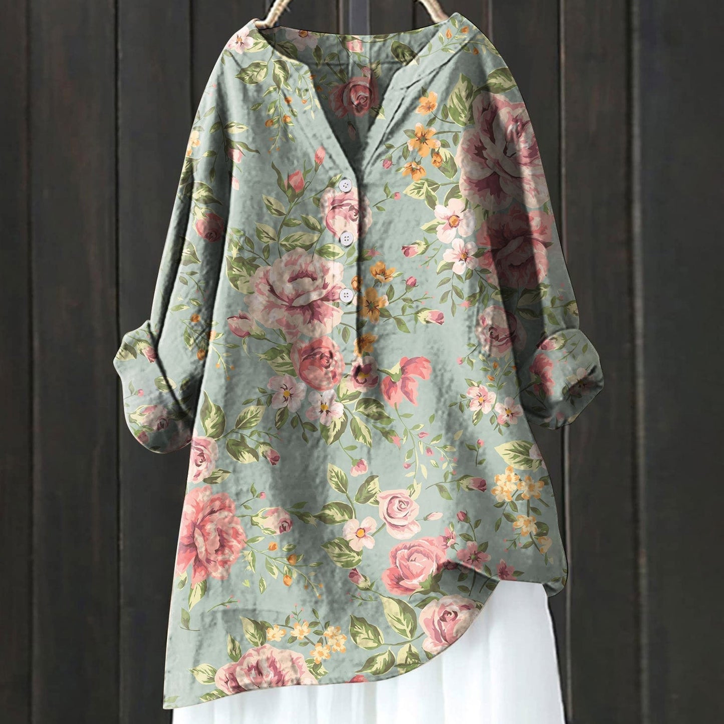 CD | Rochie cămașă cu floare