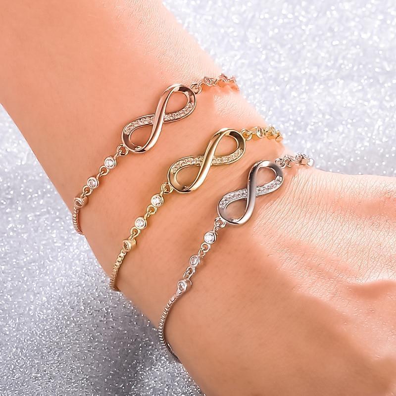 Adjustable Infinity Bracelet In Silver