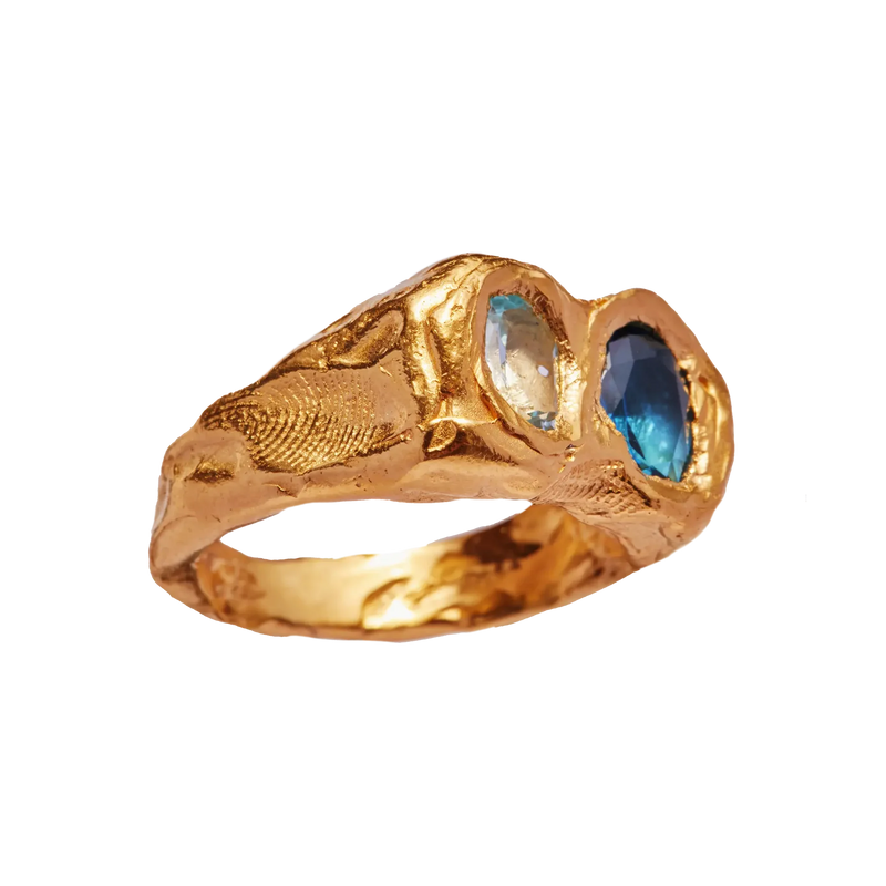 Vintage Forged Golden Ring