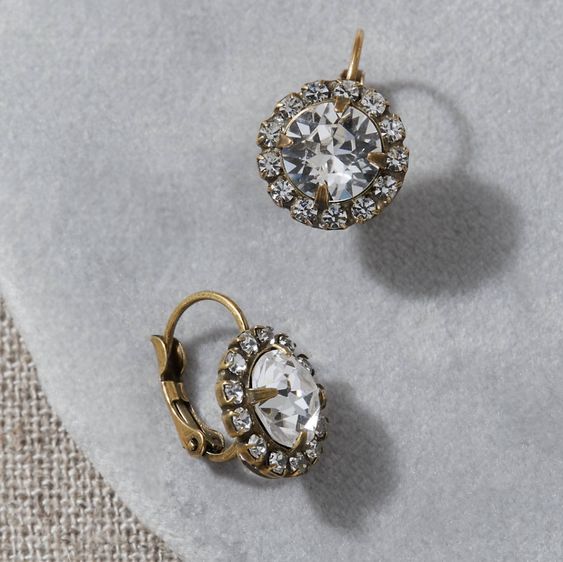 Vintage Glass Rounded Earrings