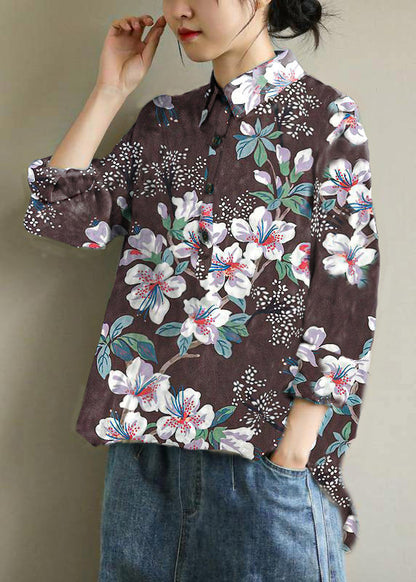 French Lapel Fall Tunic Wardrobes Blue Dotted Blouses