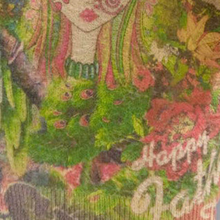 New Girl Print Cotton Sweater Tops Mid Long Knit Pullover
