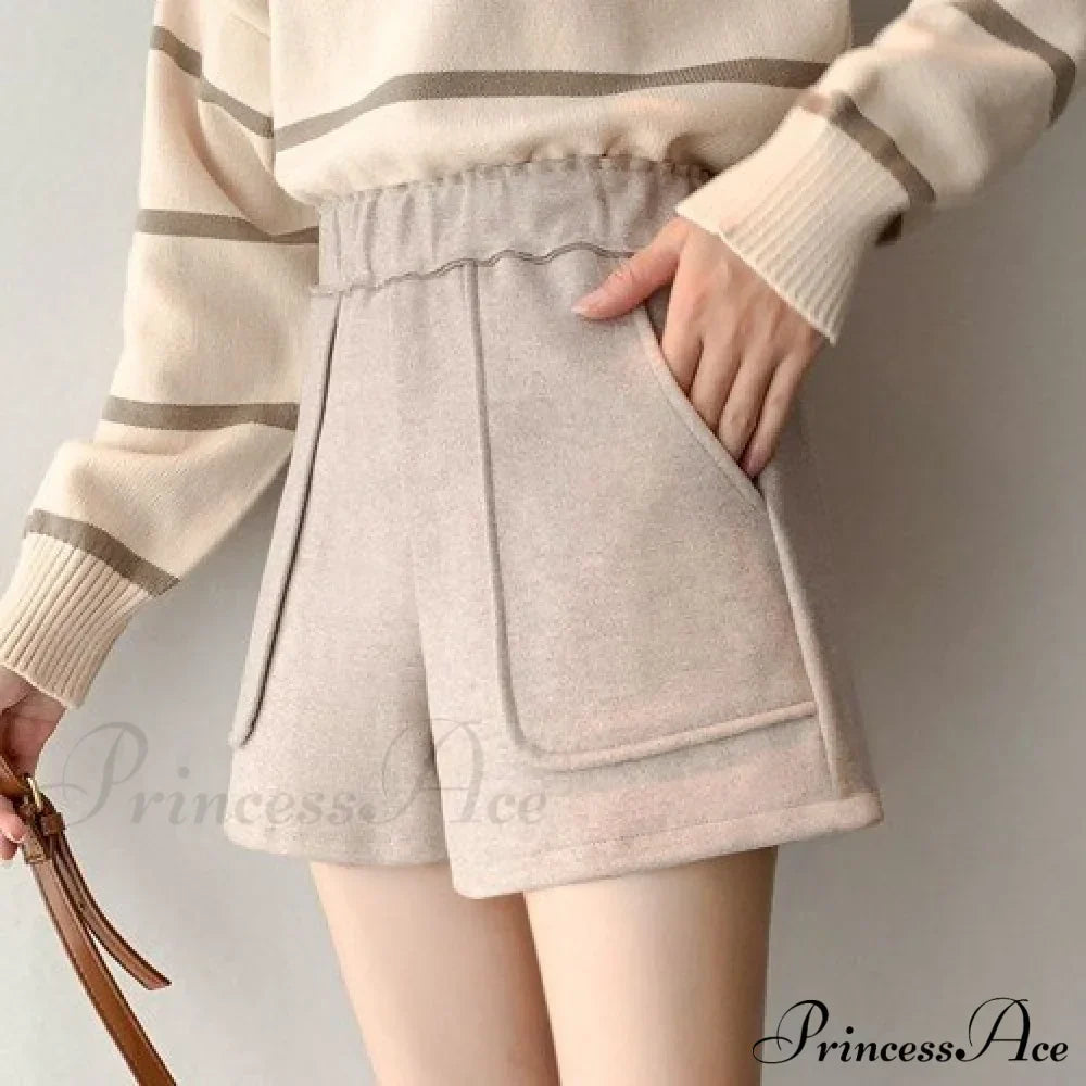 khaki Elastic waist