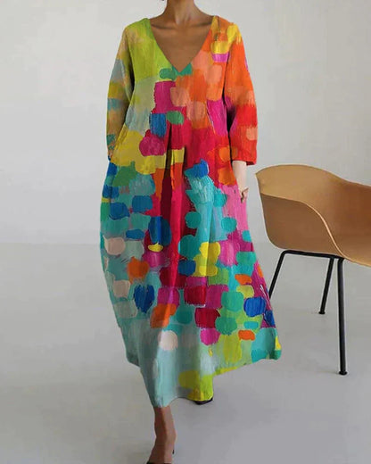 CD | Rochie maxi elegantă colorată de vară