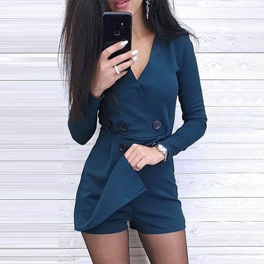 CD | Salopetă scurtă cu nasturi sexy