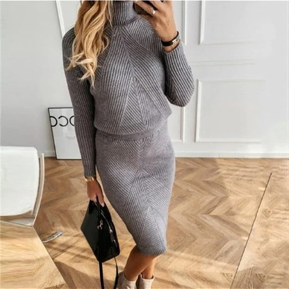 CD | Rochie confortabilă tricotată cu pulover