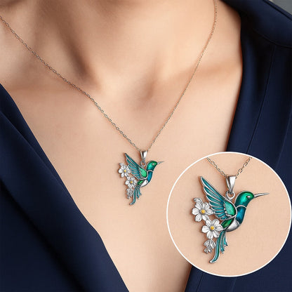 Beautiful Turquoise Hummingbird Necklace With Bonus Earrings ��� Offer