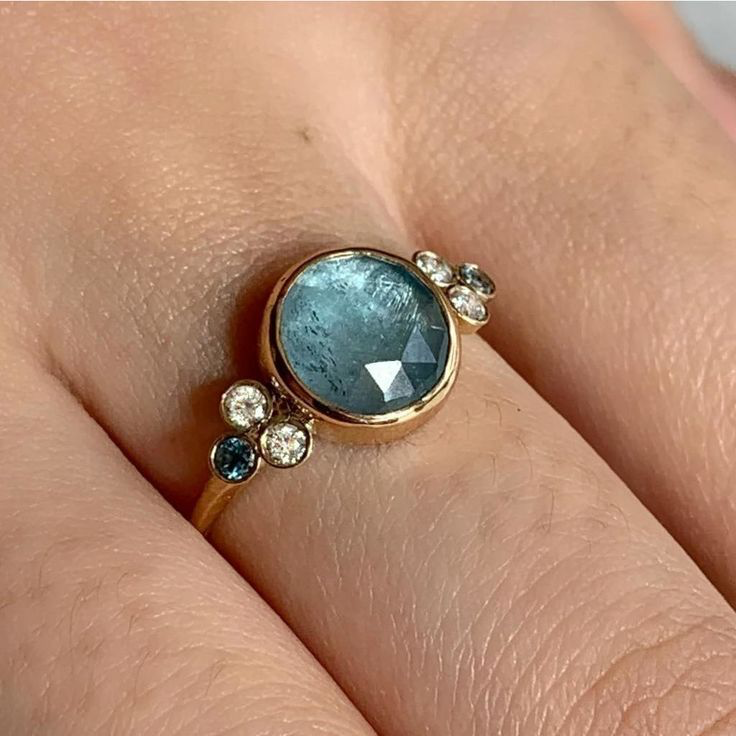 Midnight Halo Sapphire Ring