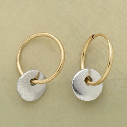 Gold Plated Hoops And Silver Plated Earrings