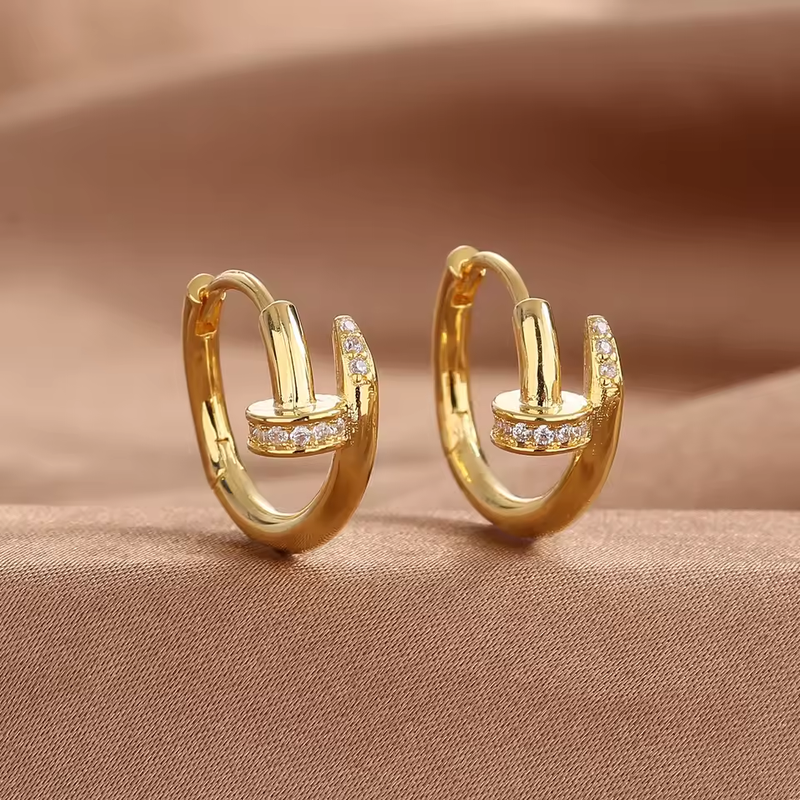 Bright Hoop Crystal Earrings