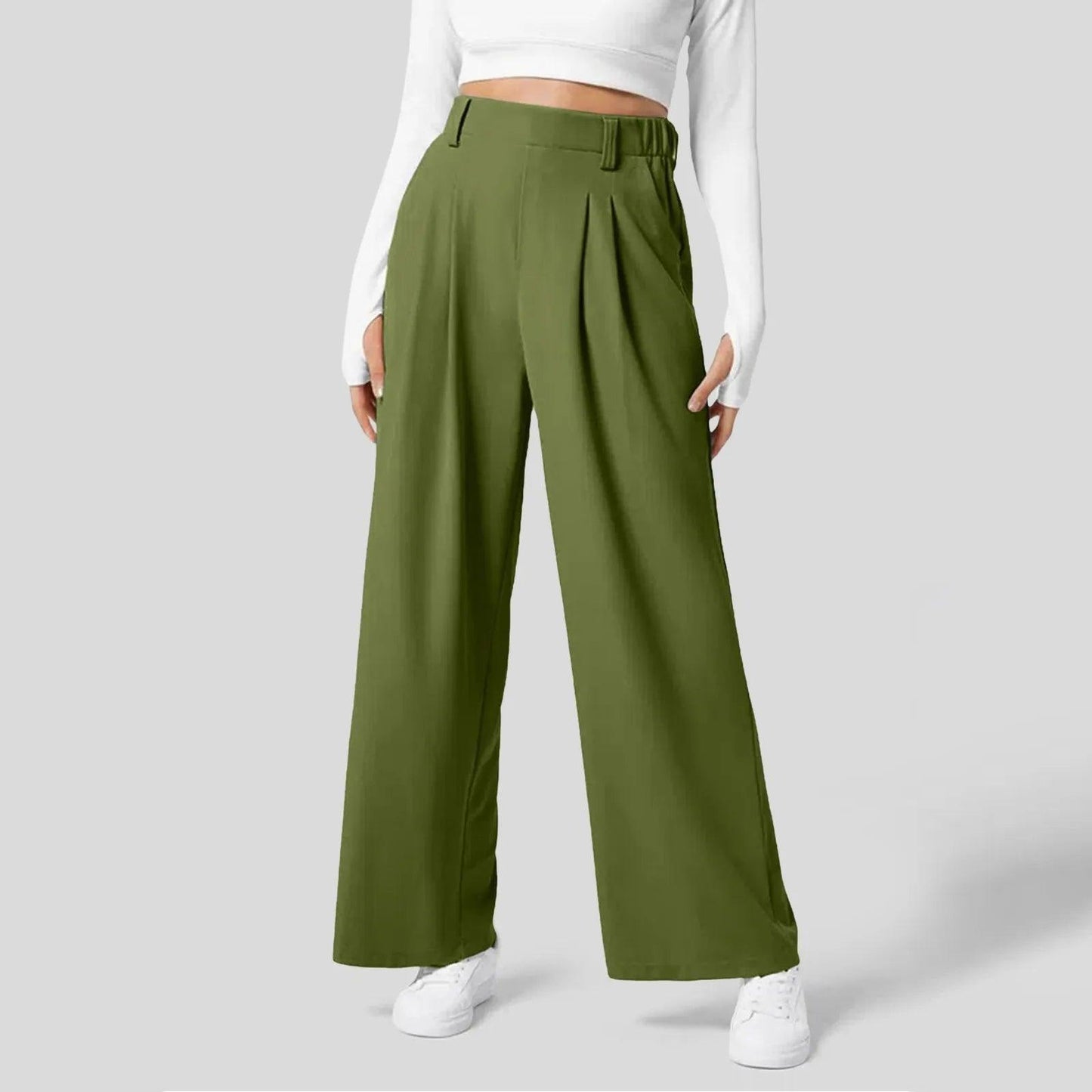 CD | Pantaloni largi confortabili elastici pentru femei