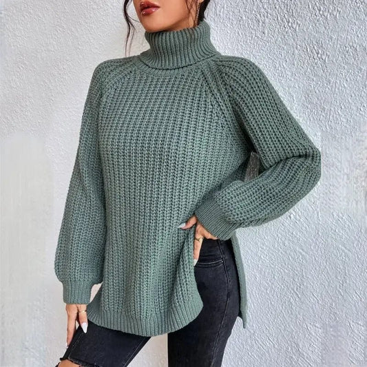 CD | Pulover verde la modă, cu gât rotund