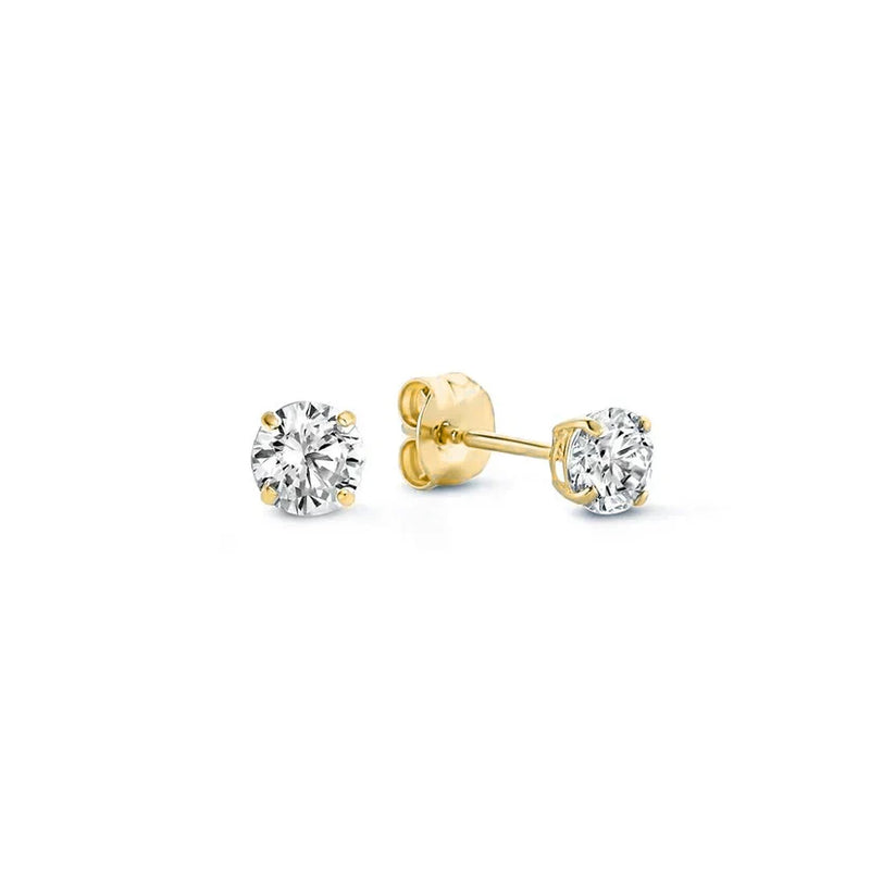 Larmes De Lune Gold Stud Earrings