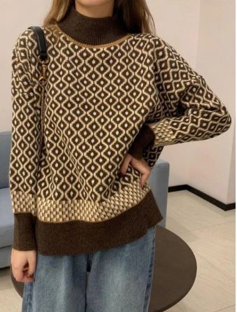 CD | Pulover de iarnă simplu și elegant
