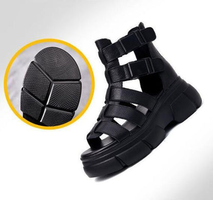 CD | Sandale gladiator cu barete multiple
