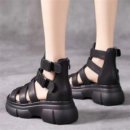 CD | Sandale gladiator cu barete multiple