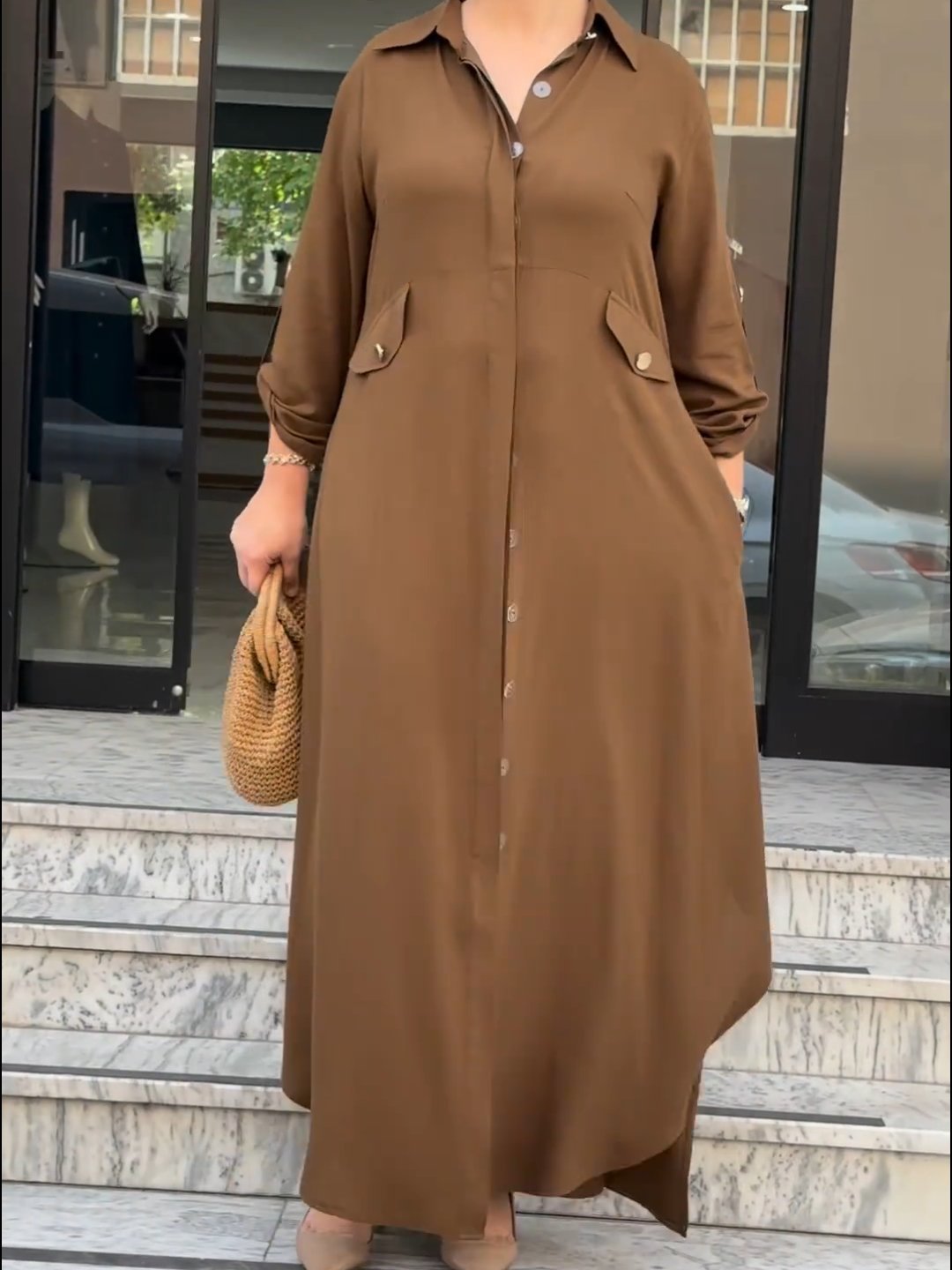 CD | Casual rochie lungă cu pantaloni set