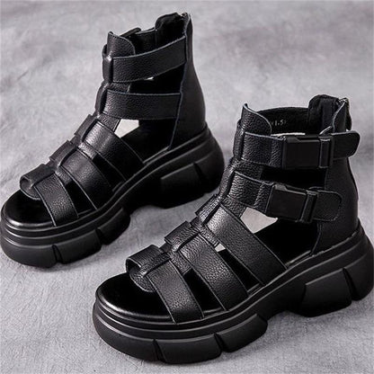 CD | Sandale gladiator cu barete multiple