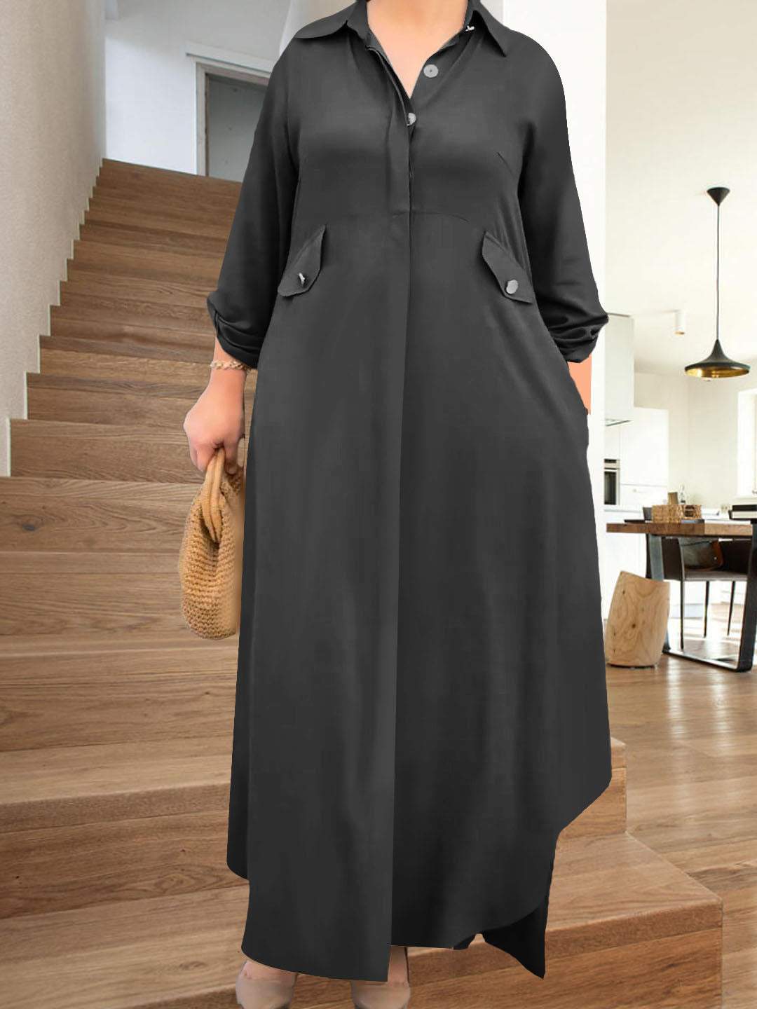 CD | Casual rochie lungă cu pantaloni set