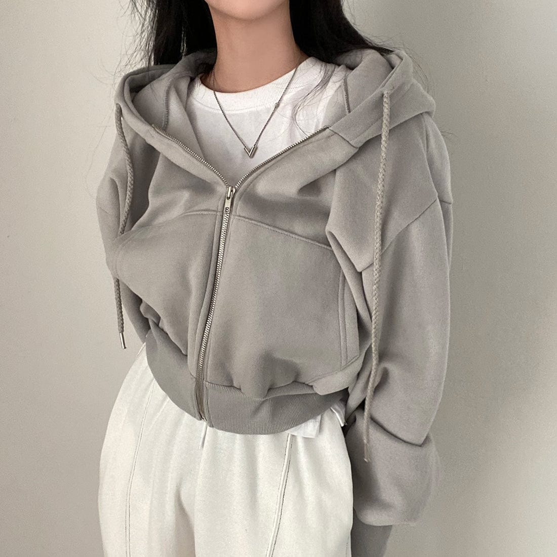 CD | Pulover casual cu mâneci lungi și cordon