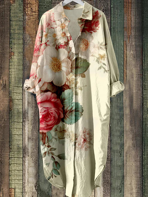 CD | Rochie midi cu nasturi și imprimeu floral