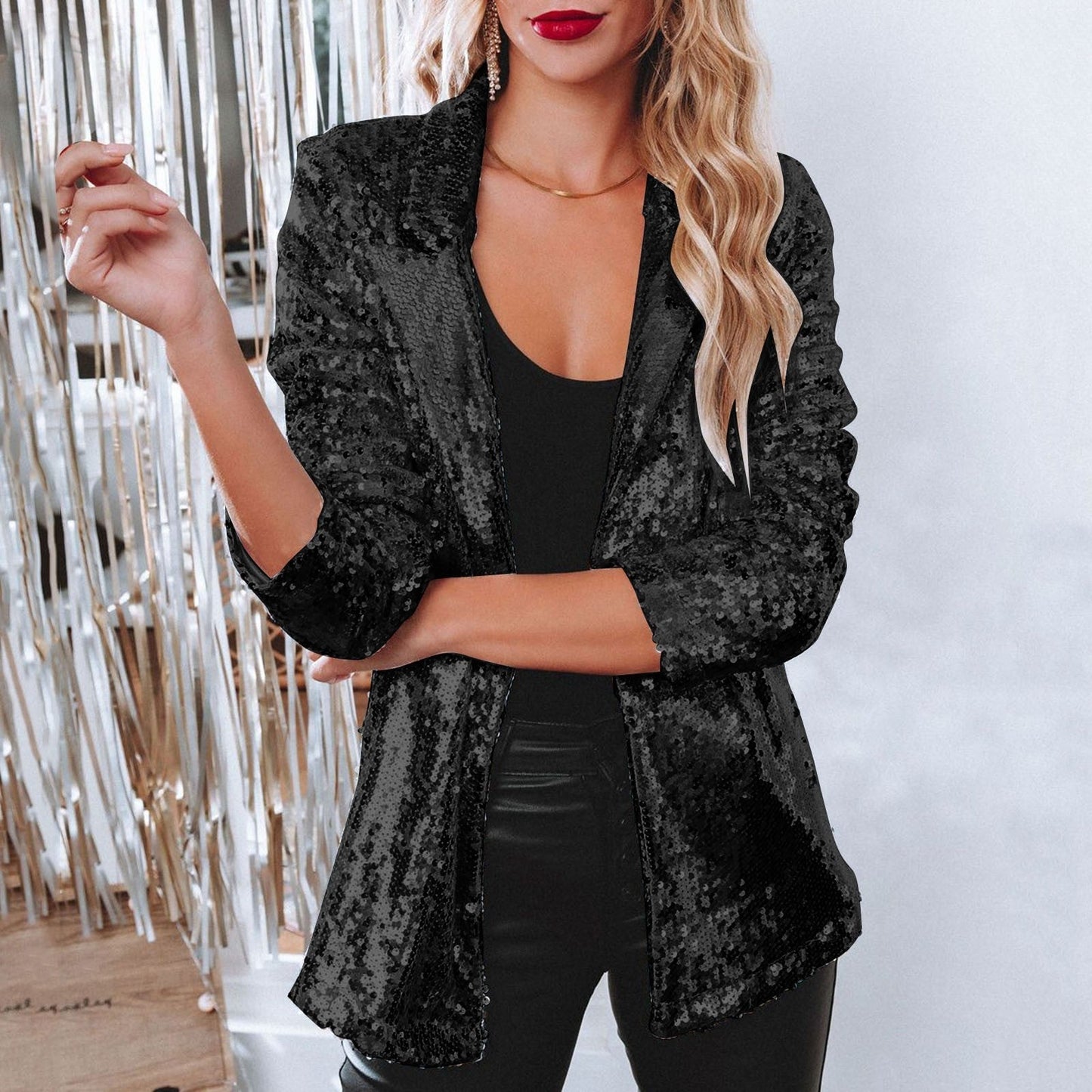 CD | Blazer cu paiete pentru femei