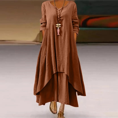 CD | Rochie midi fluidă cu mai multe straturi