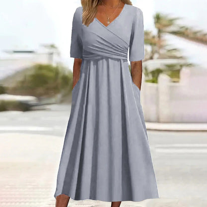 CD | Rochie maxi cu decolteu în V