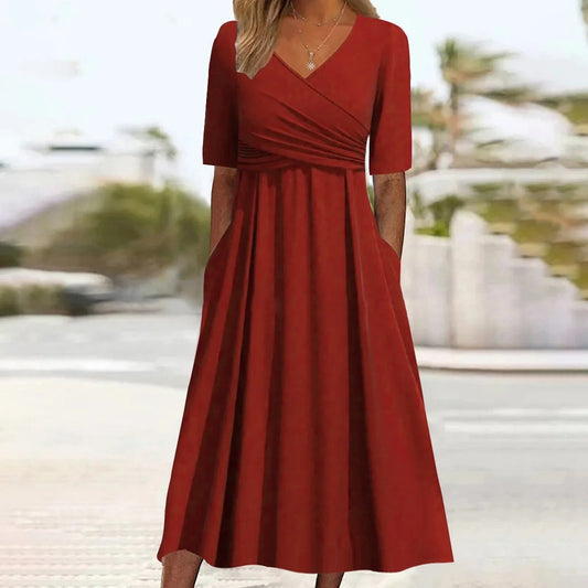 CD | Rochie maxi cu decolteu în V