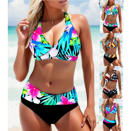 CD | Bikini multicolor cu bretele laterale