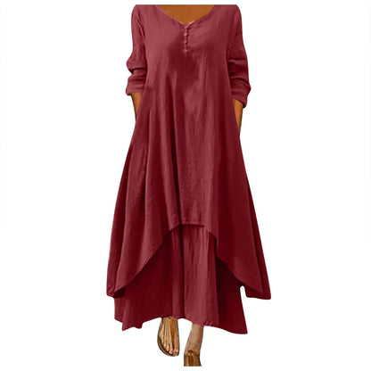 CD | Rochie midi fluidă cu mai multe straturi