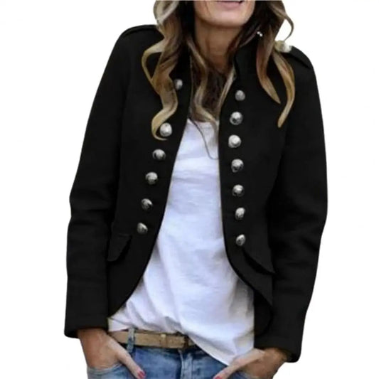 CD | Elegant stand-up guler costum sacou adaptat