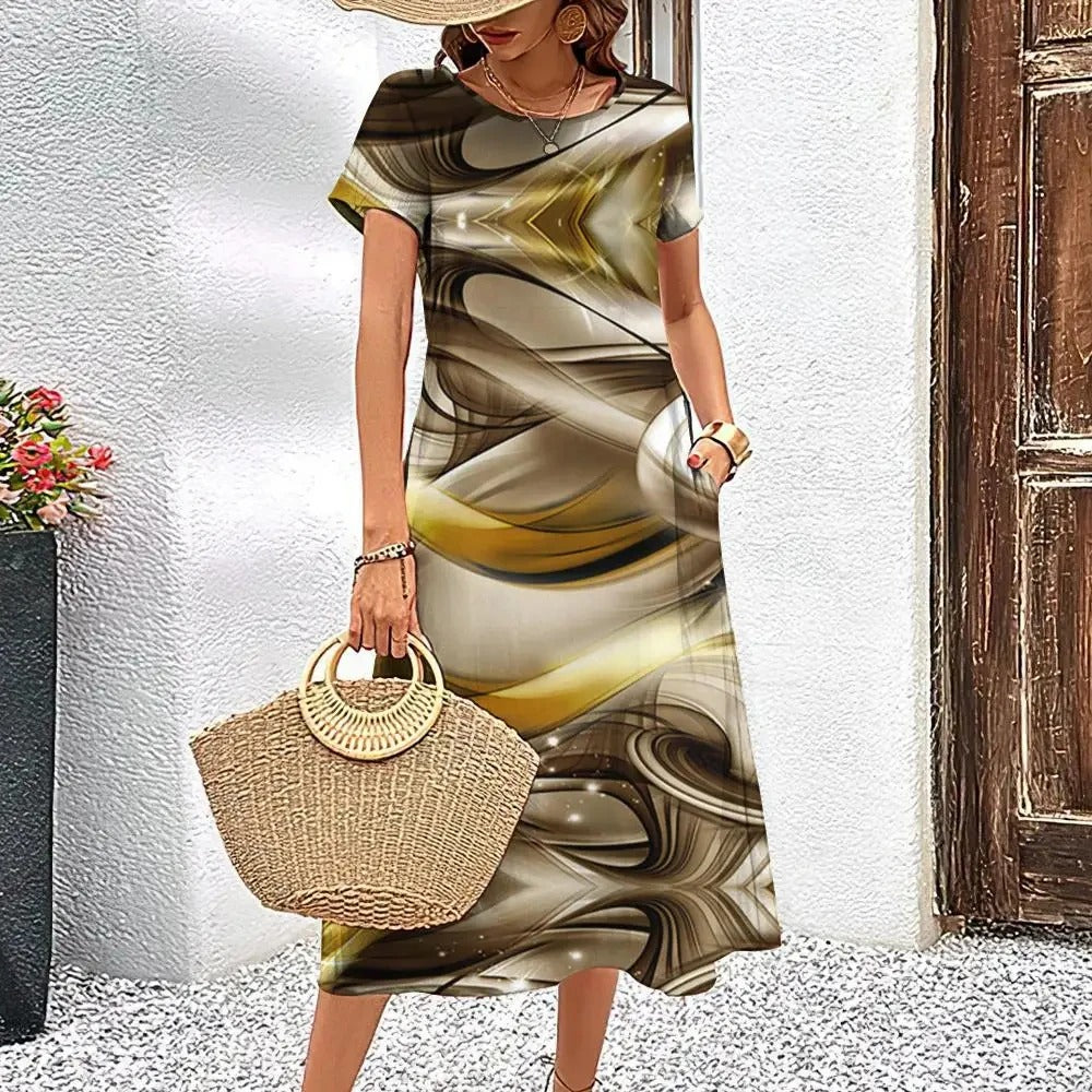 CD | Rochie midi imprimată