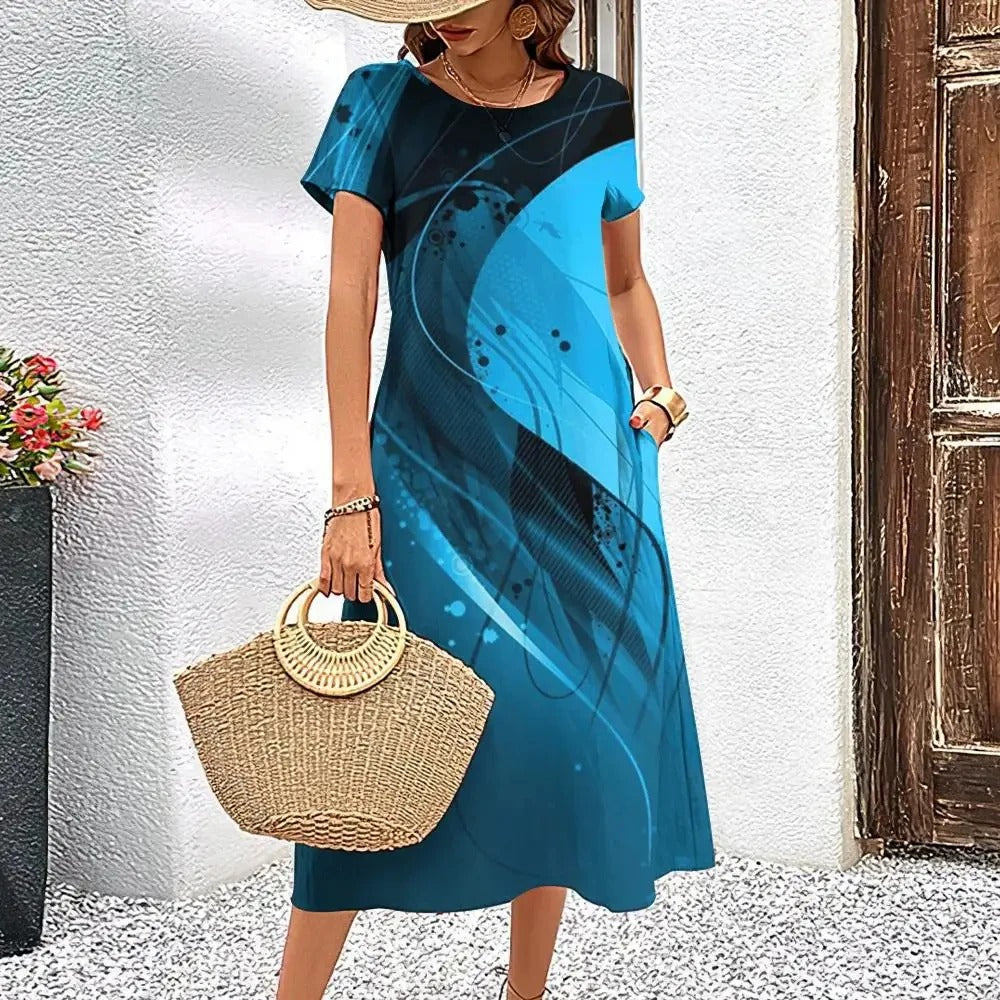 CD | Rochie midi imprimată