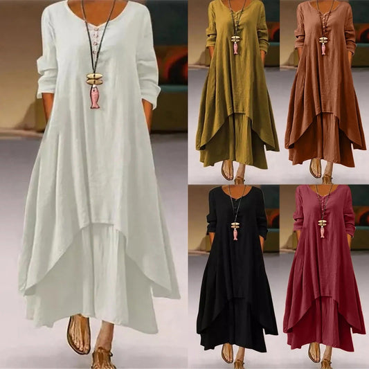 CD | Rochie midi fluidă cu mai multe straturi